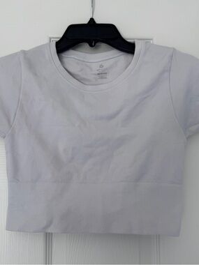 Offline by Aerie White Cropped Workout Top